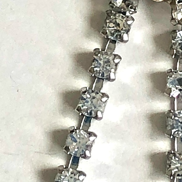 Vintage estate large clear rhinestone brooch - Picture 6 of 8